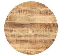 Hoopleep Plateau de table rond en bois massif de mangue, 70 cm de diamètre, 15-16 mm d'épaisseur, poli et lasé, pour table à manger, bureau