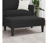 Hoopleep Repose-pieds en velours noir 77 x 55 x 31 cm, robuste et stable pour salon, chambre à coucher, ottoman flexible comme siège supplémentaire