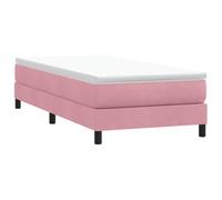 Hoopleep Sommier à Lattes de lit Rose 80x210 cm en Velours Doux, Cadre de lit Plateforme Stable, pour Une Relaxation maximale et Un Sommeil réparateur