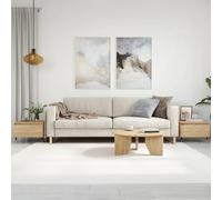 Hoopleep Sonoma Lot de 2 tables à café en chêne durable, 50 x 46 x 35 cm, tables de salon modernes avec tiroir de rangement, pieds en métal, assemblage facile, ensemble de table central élégant