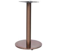 Hoopleep Support de table de bistrot doré - Diamètre 45 x 72 cm - En acier inoxydable robuste - Pour plaques rondes - Base de meubles stable pour salle à manger et cuisine