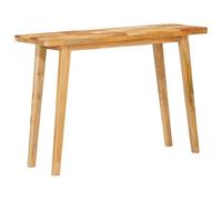 Hoopleep Table à manger naturelle 100 x 35 x 75 cm en bois massif de mangue, table en bois rustique pour salle à manger, cuisine, petit espace, table de cuisine stable