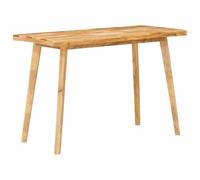 Hoopleep Table à manger naturelle en bois de manguier massif, 100 x 55 x 75 cm, marron, table en bois rustique pour salle à manger, cuisine, petit espace, design élégant
