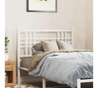 Hoopleep Tête de lit en métal blanc 100 cm, tête de lit en acier robuste pour chambre à coucher, raccord de cadre de lit durable, montage facile, soutien stable