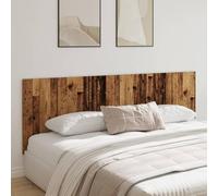 Hoopleep Tête de lit murale aspect bois vieilli 240 x 1,5 x 80 cm pour lits queen size et king size, design en bois robuste pour chambre à coucher