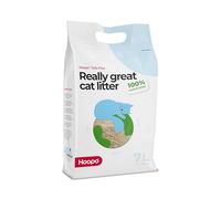 Hoopo® Tofu Fine Litière pour chat | Litière bio pour chat | totalement sans poussière | agglomérante | sans odeur | efficace contre les odeurs désagréables (7L)