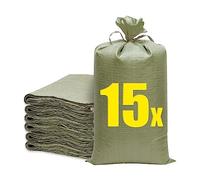 HOOPOE Sac a Gravats Chantie,Sac Jardinage Dechets 60x102cm,15 Pcs Sac Gravat,Sac Gravats Chantier,Sacs Gravats,Sac de Jardin pour Protection et Stockage des Déchets de Jardin, HS-58, Vert