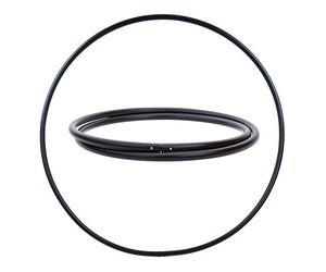 Hoopomania Hula Hoop Blanc enfichable (avec Snap Button), Tube de 25 mm, Noir, Ø100cm