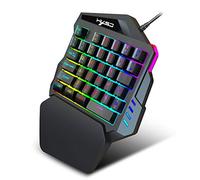 Hoopond One Handed Feel Mechanical Gaming Keyboard Keyboard Gamer Keyboard Keyboard Gamer Keyboard avec Le Repose-Poignet pour Ordinateur/Ordinateur de Bureau/Ordinateur Portable