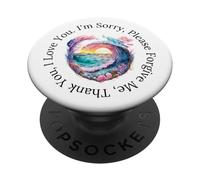 Ho'oponopono Guérison Océan Coucher de Soleil PopSockets PopGrip Adhésif