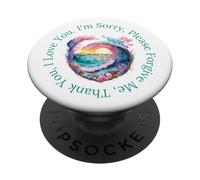 Ho'oponopono Mantra Méditation Pardon Océan PopSockets PopGrip Adhésif