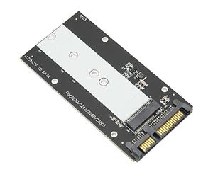 Hoopoocolor Convertisseur D'adaptateur Ngff M.2 Ssd vers Sata3.0, Boîtier de Transfert de Disque Dur Ssd Ultra Fin en Alliage D'aluminium, Support de Disque Dur 2242/2260/2280 Mm M.2 Ssd
