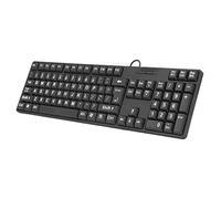 Hoopoocolor Grand Clavier d'impression de Lettres, Clavier Filaire USB Standard À 104 Touches, Plug and Play pour Clavier D'Ordinateur Âgé