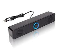Hoopoocolor Haut Parleurs D'Ordinateur, Barre de Son Hi FI, Haut Parleurs Filaires Alimentés par USB À Entrée 3,5 Mm avec Contrôle du Volume, Haut Parleurs Compatible avec Plusieurs Appareils