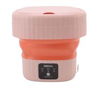 Hoopoocolor Machine À Laver Portable, Seau Pliant 6L Machine À Laver, Mini Machine À Laver Pliable Portable Hygiénique Propre pour Chaussettes sous Vêtements 100 240V(Rose)