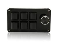 Hoopoocolor Mini Clavier À 6 Touches, Clavier Programmable USB Petit et Portable avec Bouton, Rétroéclairage RVB Plug and Play OSU Gaming Keyboard pour Les Médias de Musique de Bureau de Jeu