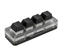 Hoopoocolor Mini Clavier de Jeu À 4 Touches, Clavier Mécanique de Programmation D'Interface de Type C vers USB avec Lumière RVB, Clavier Portable À 4 Touches Plug and Play pour Jeux de Bureau