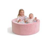 hoopyosms Piscine à Balles pour Bébé et Enfant, Bac à Balles Rond en Mousse, 90 x 30 cm Aire de Jeu Souple (Balles Non incluses), Rose