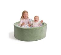 hoopyosms Piscine à Balles pour Bébé et Enfant, Bac à Balles Rond en Mousse, 90 x 30 cm Aire de Jeu Souple (Balles Non incluses), Vert