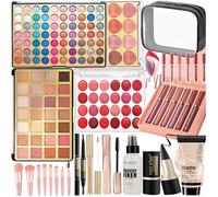 Hoorayeah Coffret Maquillage Femme - Malette Maquillage Avec 2 Palettes D'Ombres à PaupièRes SurdimensionnéEs - Portable Make Up Kit Pour Ados Et Adultes