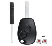 HooRLZ Coque Clé Dacia, Compatible pour Renault Trafic Dacia Logan Sandero Clio Modus Twingo Kangoo Master Opel Vivaro, Boitier Clé Twingo, TéLéCommande Renault, Clef Dacia Logan - 2 Boutons