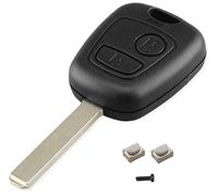 HooRLZ Peugeot Coque de clé pour Peugeot 107 207 306 307 406 407 Citroen C1 C2 C3 C5 C6 Clé Voiture Citroen 2 Boutons Peugeot Clé de Remplacement Peugeot Télécommande