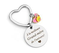 Hoosmoon Cadeau Mamie Fête des Grands-Mères Porte-Clef Anniversaire Idée Cadeau pour Grand-Mère Noël Personnalisé