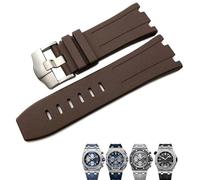 hoosouk Bracelet De Montre En Caoutchouc Fluoro Souple Pour Audemars Piguet ROYAL OAK OFFSHORE Bracelet De Montre Étanche 28mm(Brwon)