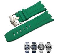 hoosouk Bracelet De Montre En Caoutchouc Fluoro Souple Pour Audemars Piguet ROYAL OAK OFFSHORE Bracelet De Montre Étanche 28mm(Green)