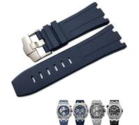 hoosouk Bracelet De Montre En Caoutchouc Fluoro Souple Pour Audemars Piguet ROYAL OAK OFFSHORE Bracelet De Montre Étanche 28mm(Blue)