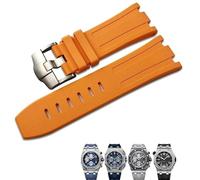 hoosouk Bracelet De Montre En Caoutchouc Fluoro Souple Pour Audemars Piguet ROYAL OAK OFFSHORE Bracelet De Montre Étanche 28mm(Orange)