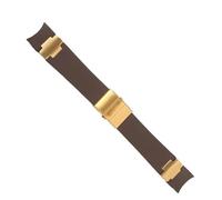 hoosouk Bracelet de montre en Gel de silice pour homme, pour Ulysse, pour Nardin DIVER, étanche, en caoutchouc(Brown gold)