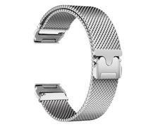 hoosouk Bracelet magnétique en acier inoxydable pour montre Garmin Fenix 8, 7X, 7 Pro, Fenix 6X, 5X, 5Plus, Tactix 7, Forerunner 965, 955, à ajustement rapide(Silver,Feinx 8 47mm)