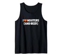 Hooters I Heart Hooters and Beer Funny Restaurant Foodie Débardeur