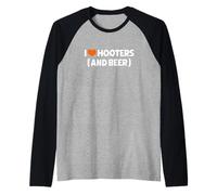 Hooters I Heart Hooters and Beer Funny Restaurant Foodie Manche Raglan