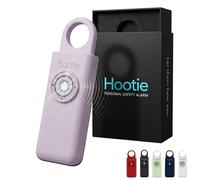 Hootie Alarme Porte-clés personnelle - Sirène de sécurité portative pour l'autodéfense et l'urgence, Poche bruyante et Dispositif sonore sécurisé pour Porte-clés avec lumière stroboscopique, Lavande
