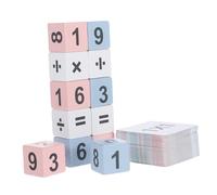 HOOTNEE 1 Ensemble Jeu Éducatif de Mathématiques pour Garçon Fille de Cubes Numériques et Cartes pour Pratiquer Multiplication et Division pour Apprentissage Activités Famille