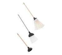 HOOTNEE 1 Ensemble Mini Balai Maquette Balai Serpillère Mini Vadrouille Micro Vadrouille Accessoire De Nettoyage pour Maison De Poupée Mini Meubles De Maison De Poupée