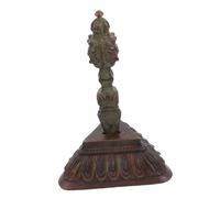HOOTNEE 1 Ensemble Vajra décoration tibétaine Ornement de Statue de Bouddha Ornement du Pilon de Vajry Accessoires de décoration pour la Maison Pilon décoratif Alliage de cuivre Café
