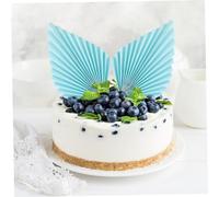 HOOTNEE 10 Pièces Décorations Gâteaux Éventail Papier Palmier Doré Grand Format Ornements Pâtisserie Polyvalents pour Anniversaire Mariage Shower et Fête Thématique