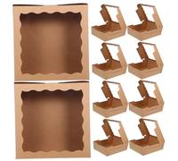 HOOTNEE 10 Pièces Gâteaux Fenêtre de Carton pour Gâteaux Muffins Petits Échantillons de Élégant pour Anniversaires Mariages