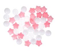 HOOTNEE 100 pièces Boules de Jeu pour Garçon Fille Plastique Colorées Étoiles Multicolores Rondes pour Piscine à Balles et Jeux Eau