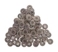 HOOTNEE 100 Pièces Boutons Alliage Rond Argenté Lot de Boutons à Quatre pour Couture et Remplacement de Chemises Vestes et Manteaux Vintage Accessoires de Couture DIY