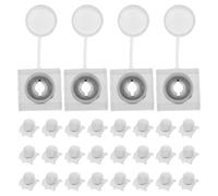 HOOTNEE 100 Pièces Cache-vis Étanches en Plastique et Fer pour Toiture, | Capuchons Transparents, Compatibilité, pour Tuiles et Panneaux Métalliques, Usage en Maintenance