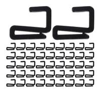 HOOTNEE 100 Pièces Crochets Plastique S pour Suspension Petits Crochets Plats Antidérapants Légers et Solides pour Cuisine Salle de Bain et Rangement Polyvalent