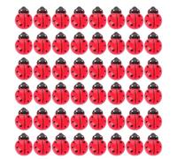 HOOTNEE 100 pièces Micro Figurines Résine Coccinelle et Scarabée Accessoires Miniatures Décoratives pour Maison de Poupée Embellissements DIY pour Jardin et Loisirs Créatifs