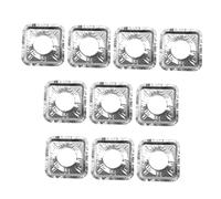 HOOTNEE 10pièces Couvre-brûleur Aluminium Chaleur Pour Cuisinière à Gaz Protège Huile Et Nettoyage