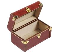 HOOTNEE 12 en Plastique Rigide Rouge Marron Modèle de Valise pour Maison de Poupée Décoration Miniature Collection