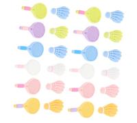 HOOTNEE 12 Ensembles Accessoires De Raquette De Badminton Boule De Badminton Miniature Et Raquettes Mini-Jouets Jouets Miniatures Décoration De Raquette De Badminton Mini-Trucs Résine