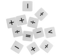 HOOTNEE 12 pièces Dés Mathématiques Acryliques Enseignement Addition Soustraction Multiplication Division pour École Éducatif